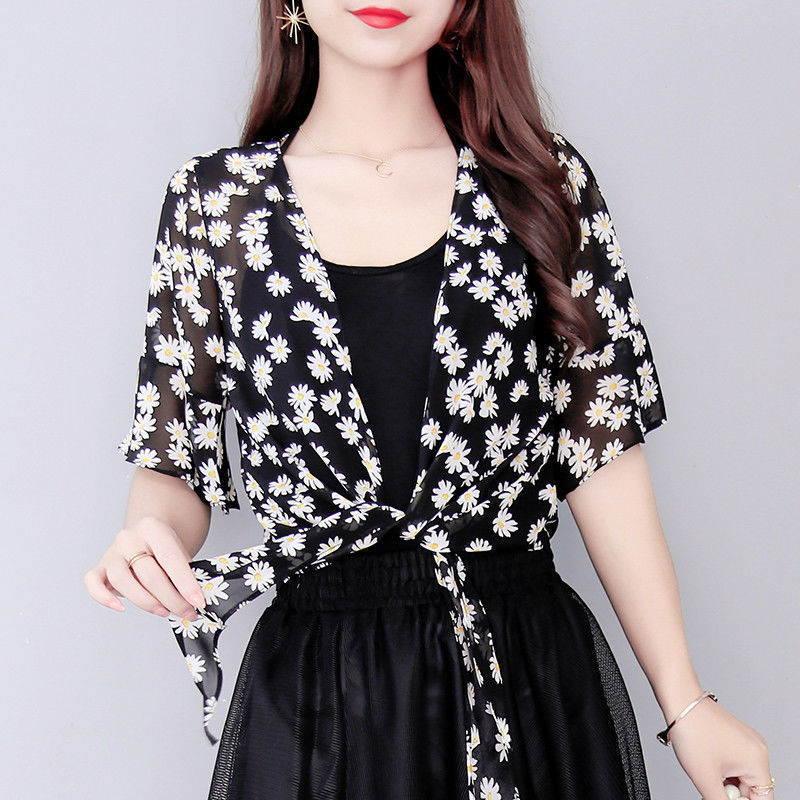 Chiffon Shawl Jacket Skirt For Women