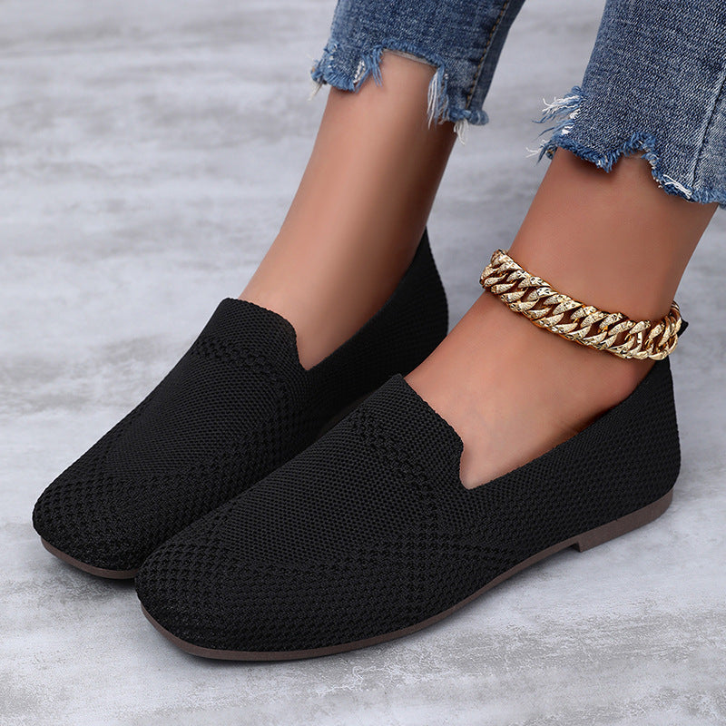 Flyknit Shoes Casual Flat Shoes Women