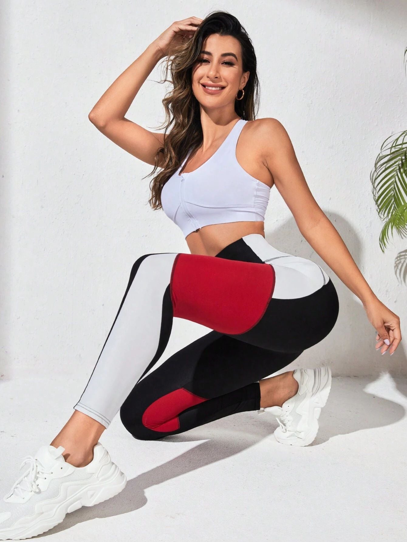 Yoga Pants European And American Stitching Running Pants Women