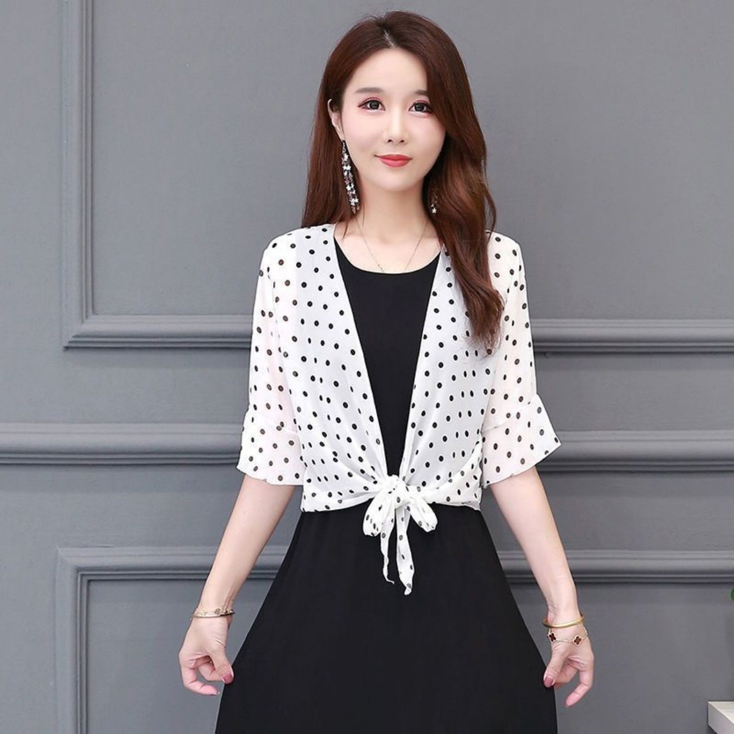 Chiffon Shawl Jacket Skirt For Women