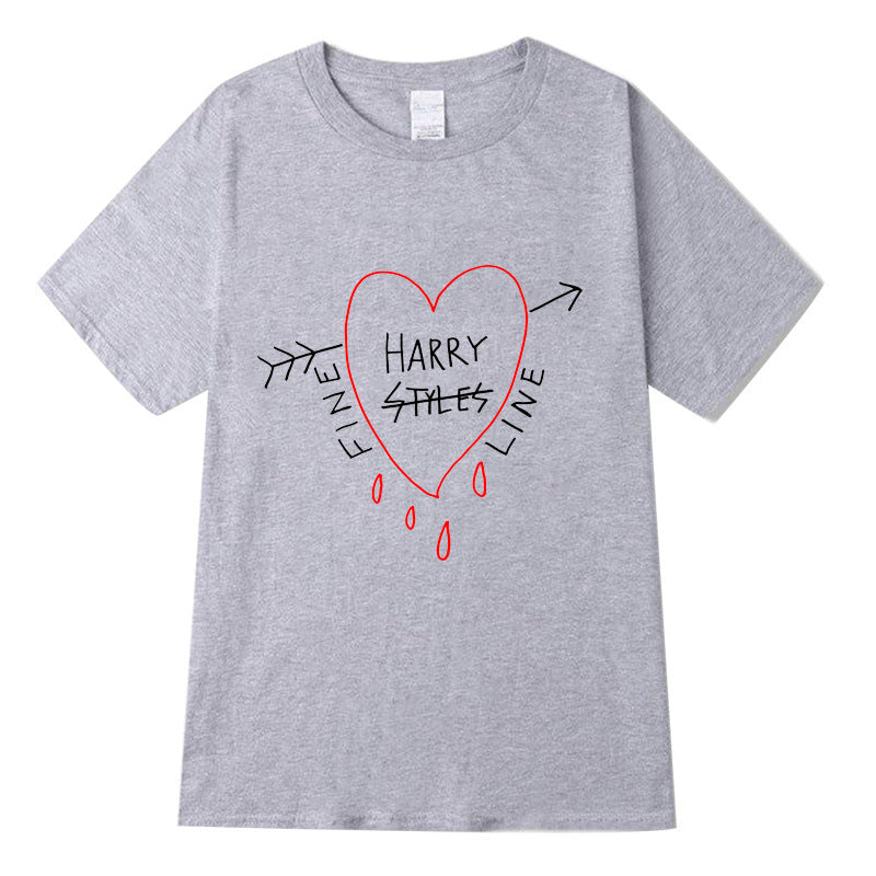 Harry Styles Fine Line Korean T Shirt Women Fashion Tops Shirts Short Sleeve Round Nack T-Shirts Leisure Top Tee Casual Ladies