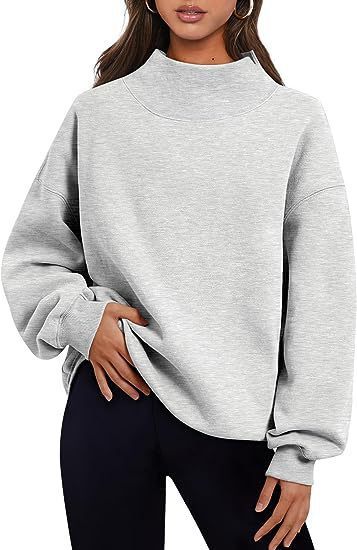 Casual Style Fleece Shirt Thick Half Turtleneck Loose Women's Sweater