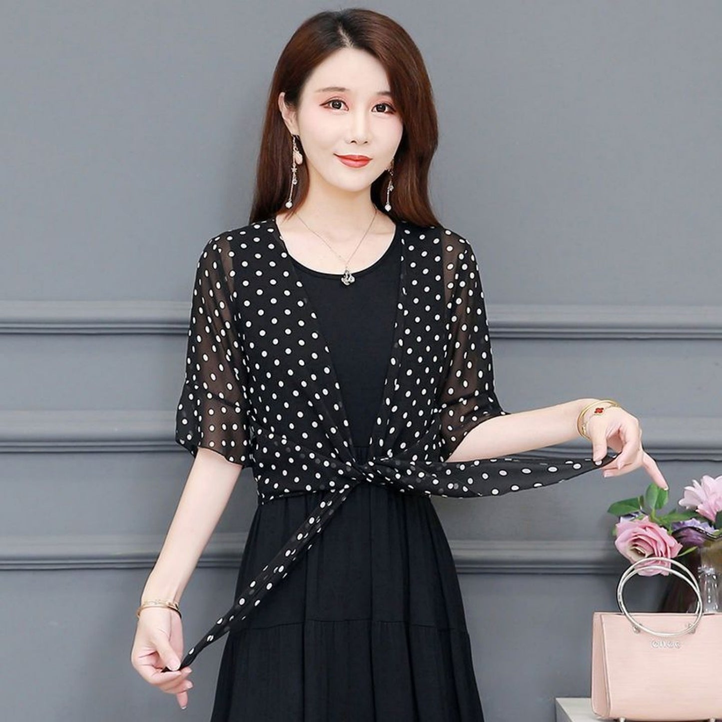 Chiffon Shawl Jacket Skirt For Women