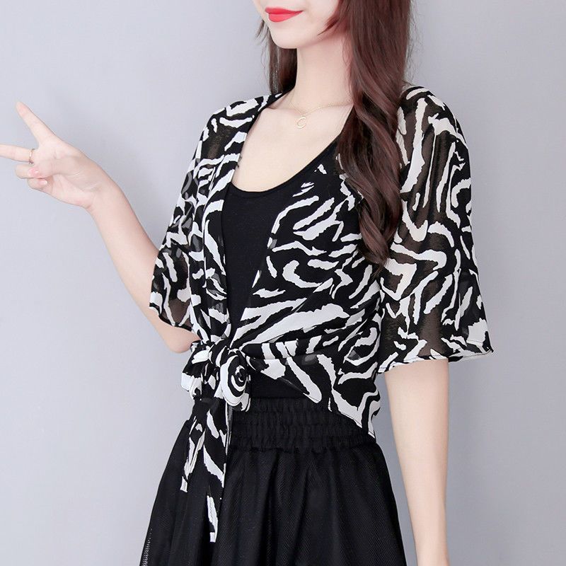 Chiffon Shawl Jacket Skirt For Women