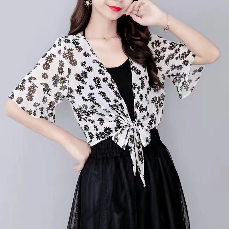 Chiffon Shawl Jacket Skirt For Women