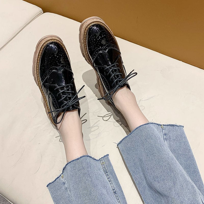 Lace-up Tassel Platform Shoes Women